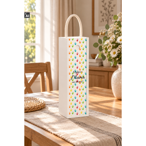 Personalizowana skrzynka drewniana na wino z nadrukiem UV 10x11x35cm