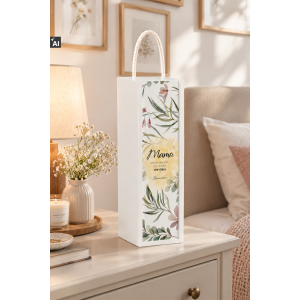 Personalizowana skrzynka drewniana na wino z nadrukiem UV 10x11x35cm