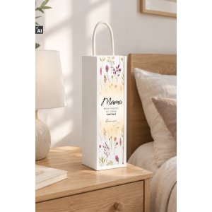 Personalizowana skrzynka drewniana na wino z nadrukiem UV 10x11x35cm