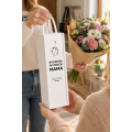 Personalizowana skrzynka drewniana na wino z nadrukiem UV 10x11x35cm