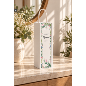 Personalizowana skrzynka drewniana na wino z nadrukiem UV 10x11x35cm