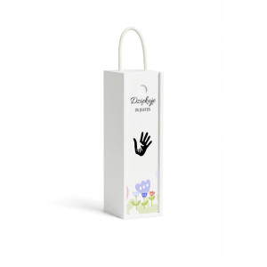 Personalizowana skrzynka drewniana na wino z nadrukiem UV 10x11x35cm