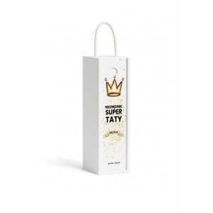 Personalizowana skrzynka drewniana na wino z nadrukiem UV 10x11x35cm