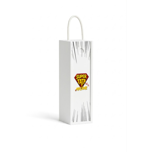 Personalizowana skrzynka drewniana na wino z nadrukiem UV 10x11x35cm
