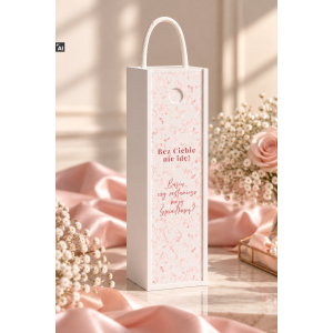 Personalizowana skrzynka drewniana na wino z nadrukiem UV 10x11x35cm