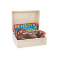 Skrzynka drewniana z deklem bez uchwytów 40x30x13,5 cm Naturalna
