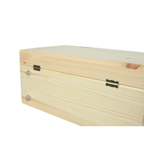 Skrzynka drewniana z deklem 60x40x23 cm Natural Wood