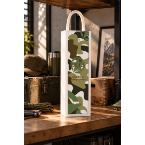 Personalizowana skrzynka drewniana na wino z nadrukiem UV 10x11x35cm