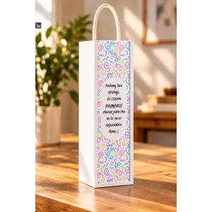 Personalizowana skrzynka drewniana na wino z nadrukiem UV 10x11x35cm