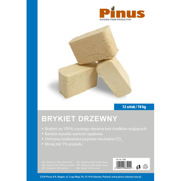 Brykiet drzewny RUF 10kg Pinus Ulanów