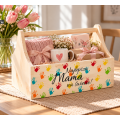 Personalizowany narzędziownik dla Mamy i – drewniany organizer prezent na Dzień Mamy