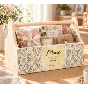 Personalizowany narzędziownik dla Mamy i – drewniany organizer prezent na Dzień Mamy