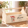 Personalizowany narzędziownik dla Mamy i – drewniany organizer prezent na Dzień Mamy