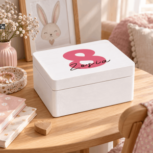Personalizowana skrzynka dla dziecka na urodziny 20x15x10 cm