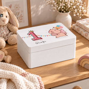 Personalizowana skrzynka dla dziecka na urodziny 20x15x10 cm