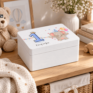 Personalizowana skrzynka dla dziecka na urodziny 20x15x10 cm