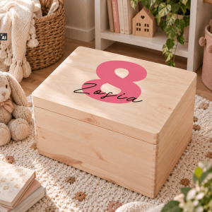 Personalizowana skrzynka dla dziecka na urodziny 40x30x23 cm