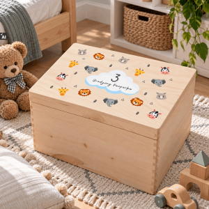 Personalizowana skrzynka dla dziecka na urodziny 40x30x23 cm