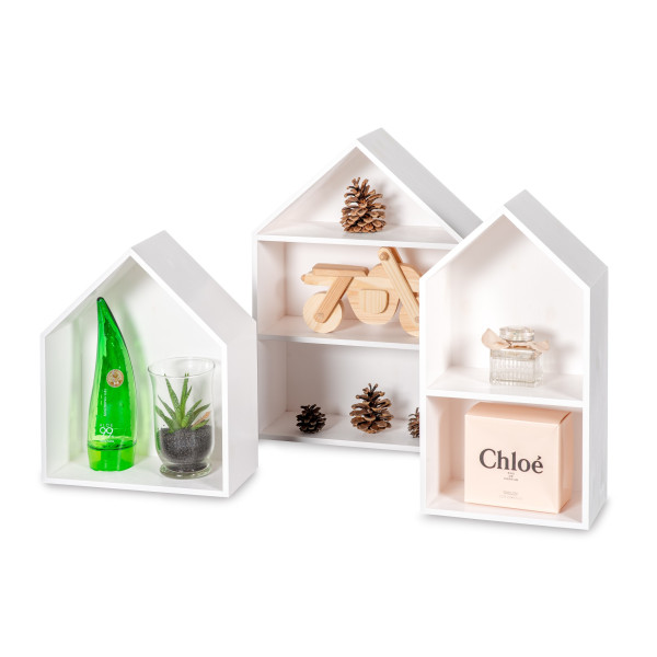 Półka domek drewniany II 22x12x41 /504201 Signal white