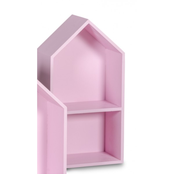 Półka domek drewniany II 22x12x41 /504205 Light pink