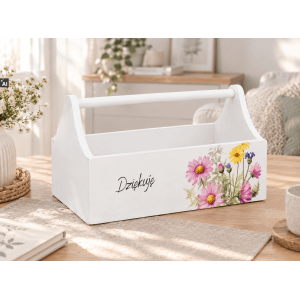Personalizowany narzędziownik dla Mamy i – drewniany organizer prezent na Dzień Mamy
