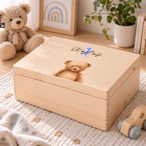 Personalizowana skrzynka dla dziecka na urodziny 40x30x13,5 cm