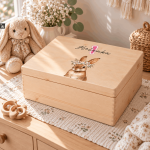 Personalizowana skrzynka dla dziecka na urodziny 40x30x13,5 cm