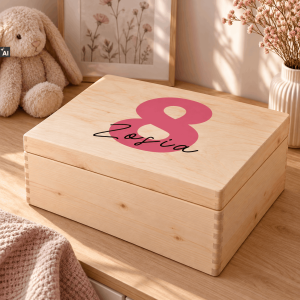Personalizowana skrzynka dla dziecka na urodziny 40x30x13,5 cm