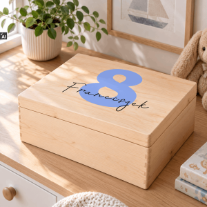 Personalizowana skrzynka dla dziecka na urodziny 40x30x13,5 cm