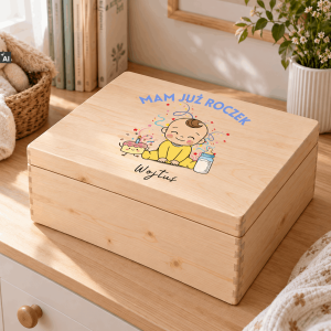 Personalizowana skrzynka dla dziecka na urodziny 40x30x13,5 cm