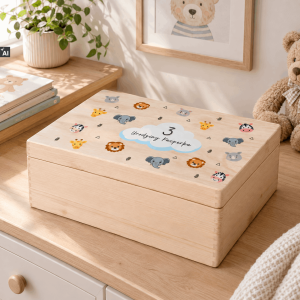 Personalizowana skrzynka dla dziecka na urodziny 40x30x13,5 cm
