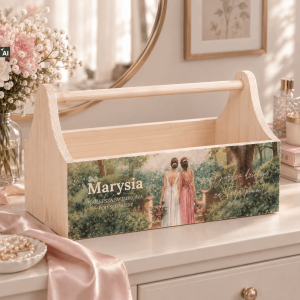 Personalizowany Drewniany Narzędziownik dla Świadków z nadrukiem UV