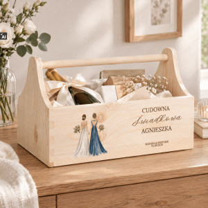 Personalizowany Drewniany Narzędziownik dla Świadków z nadrukiem UV