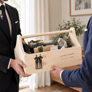 Personalizowany Drewniany Narzędziownik dla Świadków z nadrukiem UV
