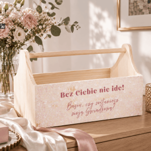 Personalizowany Drewniany Narzędziownik dla Świadków z nadrukiem UV