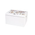 Skrzynka drewniana z deklem 30x20x13,5 /3150.01.UV.I NADRUK MAPA/ SIGNAL WHITE