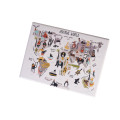 Skrzynka drewniana z deklem 40x30x23 /315201UVI NADRUK MAPA /SIGNAL WHITE