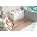 Skrzynka drewniana z deklem 40x30x23 /315201UVI NADRUK MAPA /SIGNAL WHITE