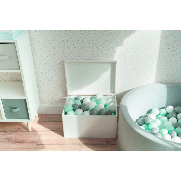 Skrzynka drewniana z deklem 40x30x23 /315201UVII ZWIERZAKI /SIGNAL WHITE