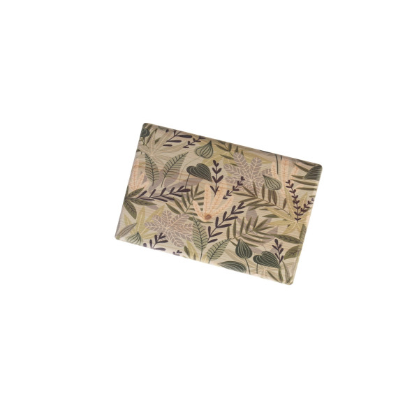 Skrzynka drewniana z deklem 40x30x23 /3152.UV.XVII  NADRUK ZIELONE LIŚCIE