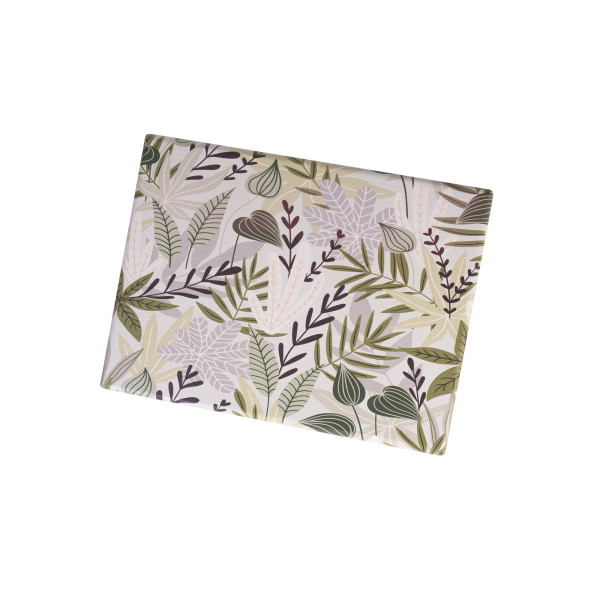 Skrzynka drewniana z deklem 40x30x23 /3152.01.UV.XVII NADRUK ZIELONE LIŚCIE /SIGNAL WHITE