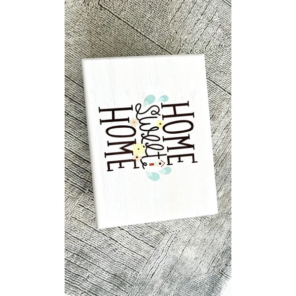 Skrzynka drewniana z deklem 30x20x13,5 /3150.01.UV.3 HOME SWEET HOME /SIGNAL WHITE