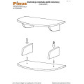 Półka drewniana prostokątna  800x180 mm