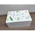 Skrzynka drewniana z deklem 30x20x13,5 /3150.01.UV.18 SPRING-WIOSNA/ SIGNAL WHITE