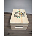 Skrzynka drewniana z deklem 30x20x13,5 /3150.UV.3 NADRUK HOME SWEET HOME