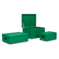 Skrzynka drewniana z deklem 40x30x23cm Mint green
