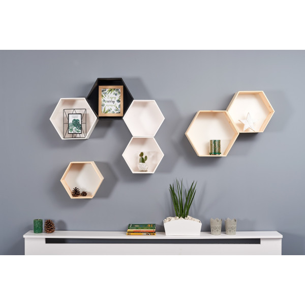 Półka plaster miodu "heksagon" 35x30,5x14 cm