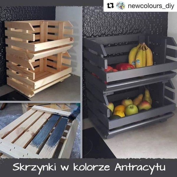 Warzywniak drewniany 39x30x75 cm na kółkach