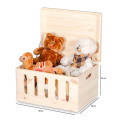 Skrzynka drewniana z deklem 40x30x23cm Natural wood