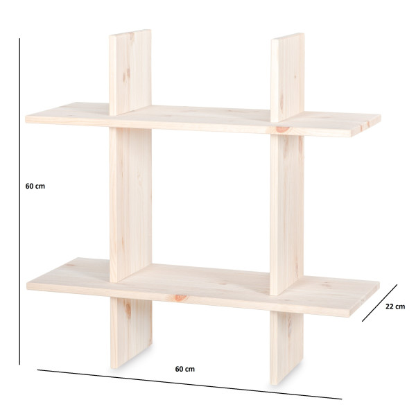 Regał drewniany kratka mały 60x60x22 /576700